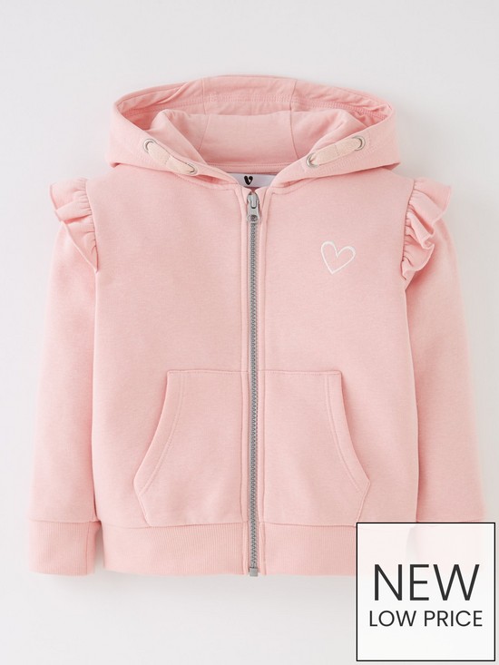 front image of mini-v-by-very-girls-essentialnbsphoodie-pink