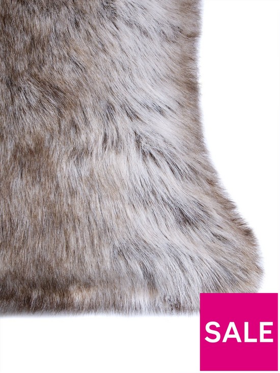 back image of cascade-home-sable-faux-fur-cushion