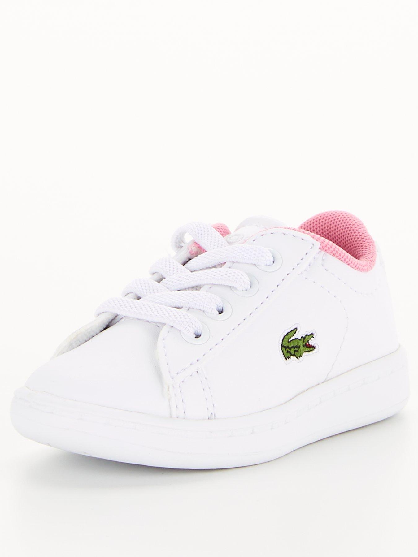 infant white lacoste trainers