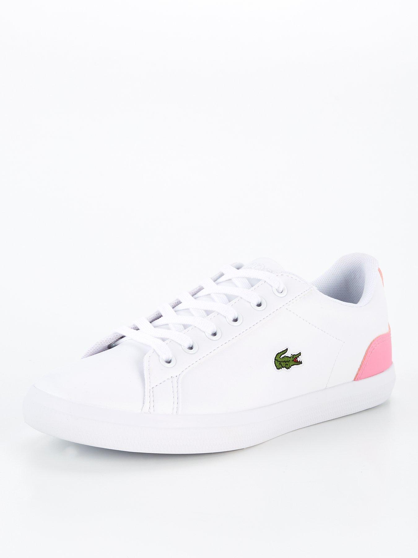 girls pink lacoste trainers