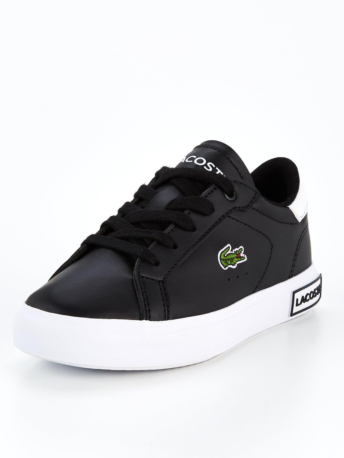 Lacoste shoes cheap black and white