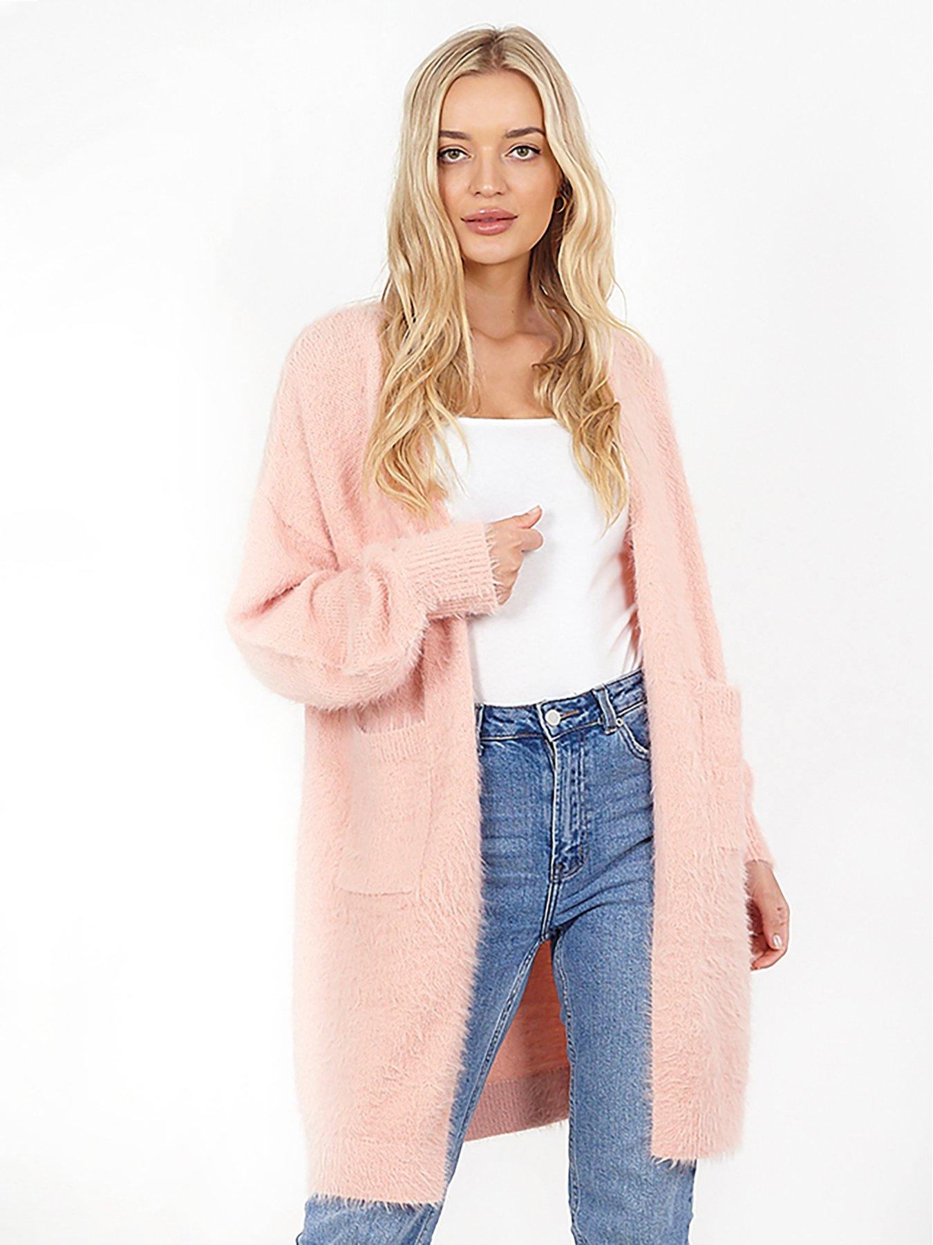 fluffy longline cardigan