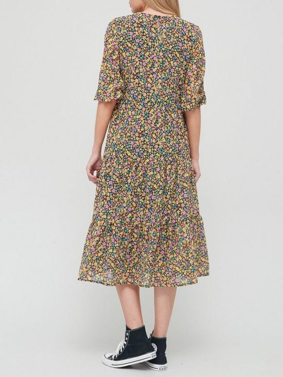stillFront image of v-by-very-georgette-tiered-midi-dress-spot
