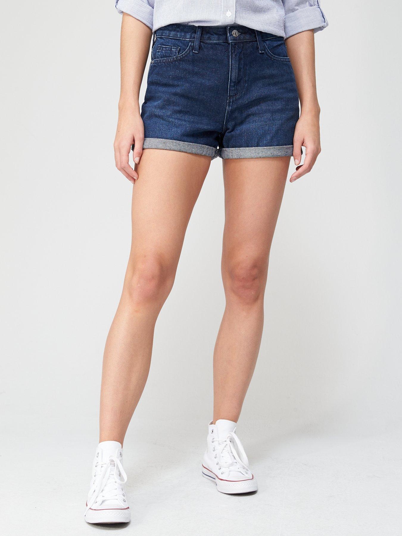 white wash jean shorts