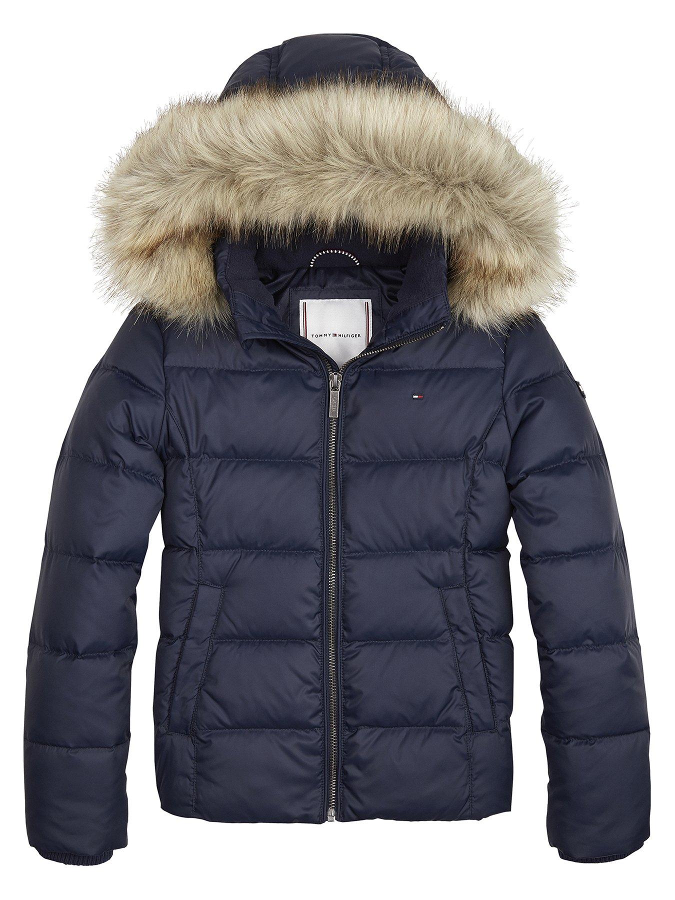 tommy hilfiger down jacket black