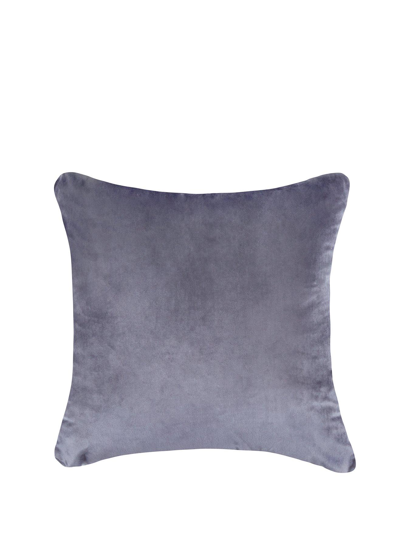 Grey velour 2024 cushion covers