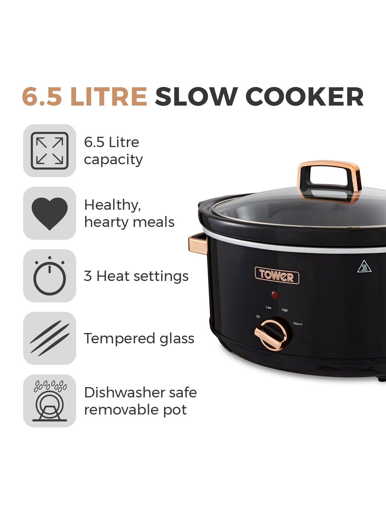 Tower 6.5L S/S Slow Cooker - Rose Gold