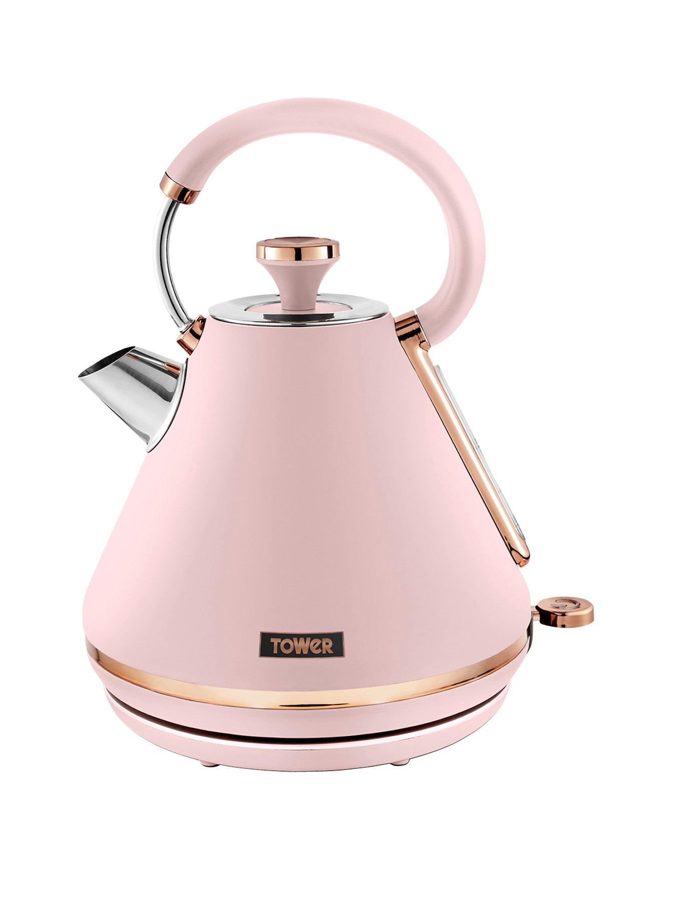Tower pink kettle cheap and toaster set