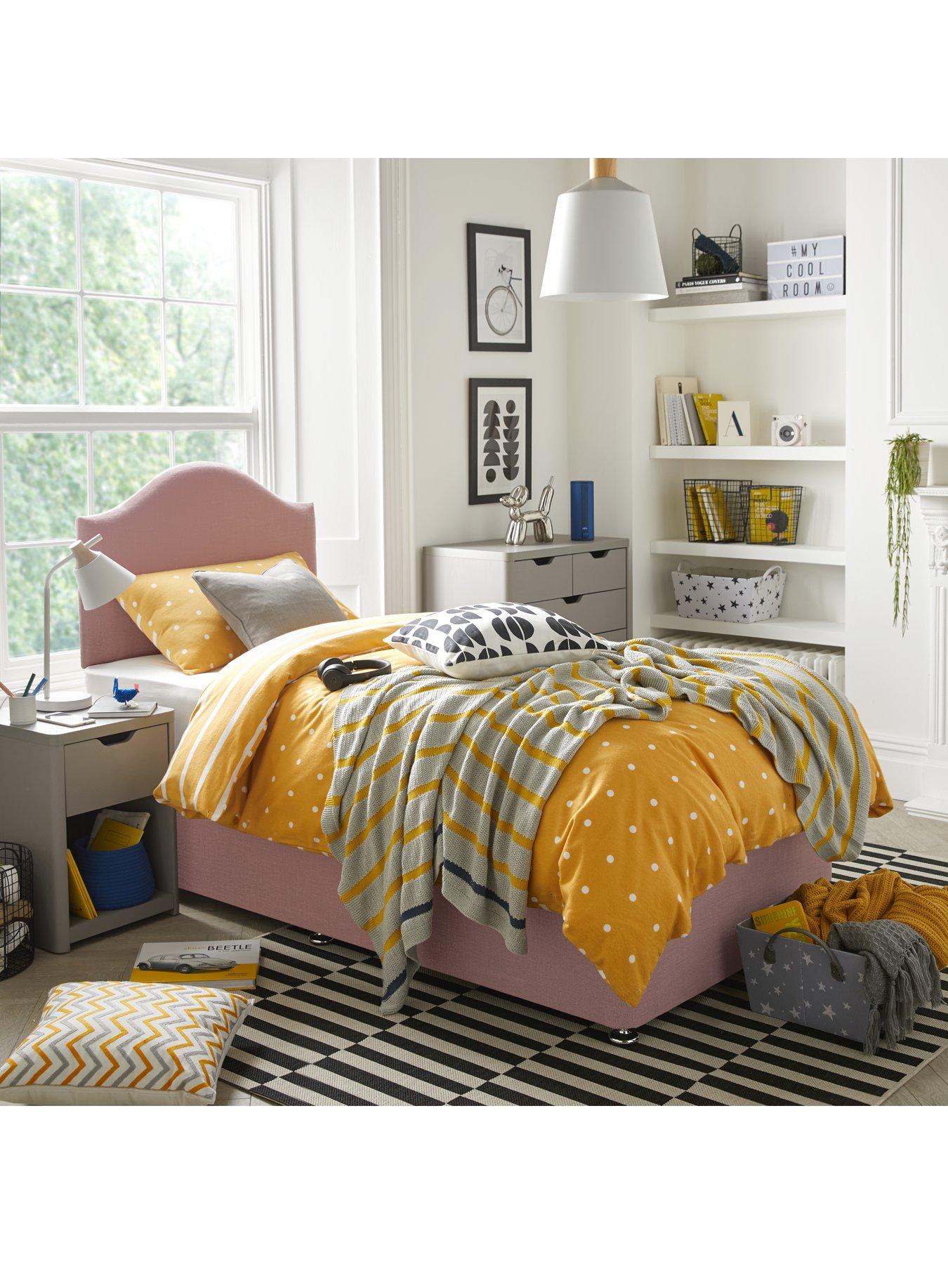 undefined Kids Mattress, Divan Base and Headboard Bed Set - Pink - FSC® Certified