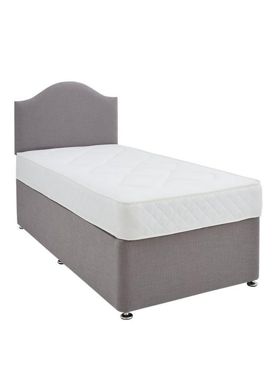 front image of shire-beds-14-inch-base-divan-with-headboard-and-mattress-grey