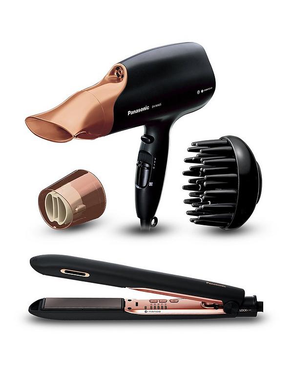 Image 2 of 4 of Panasonic NA65 Rose Gold Hair Dryer &amp; HS99 Rose Gold Hair Straightener Bundle