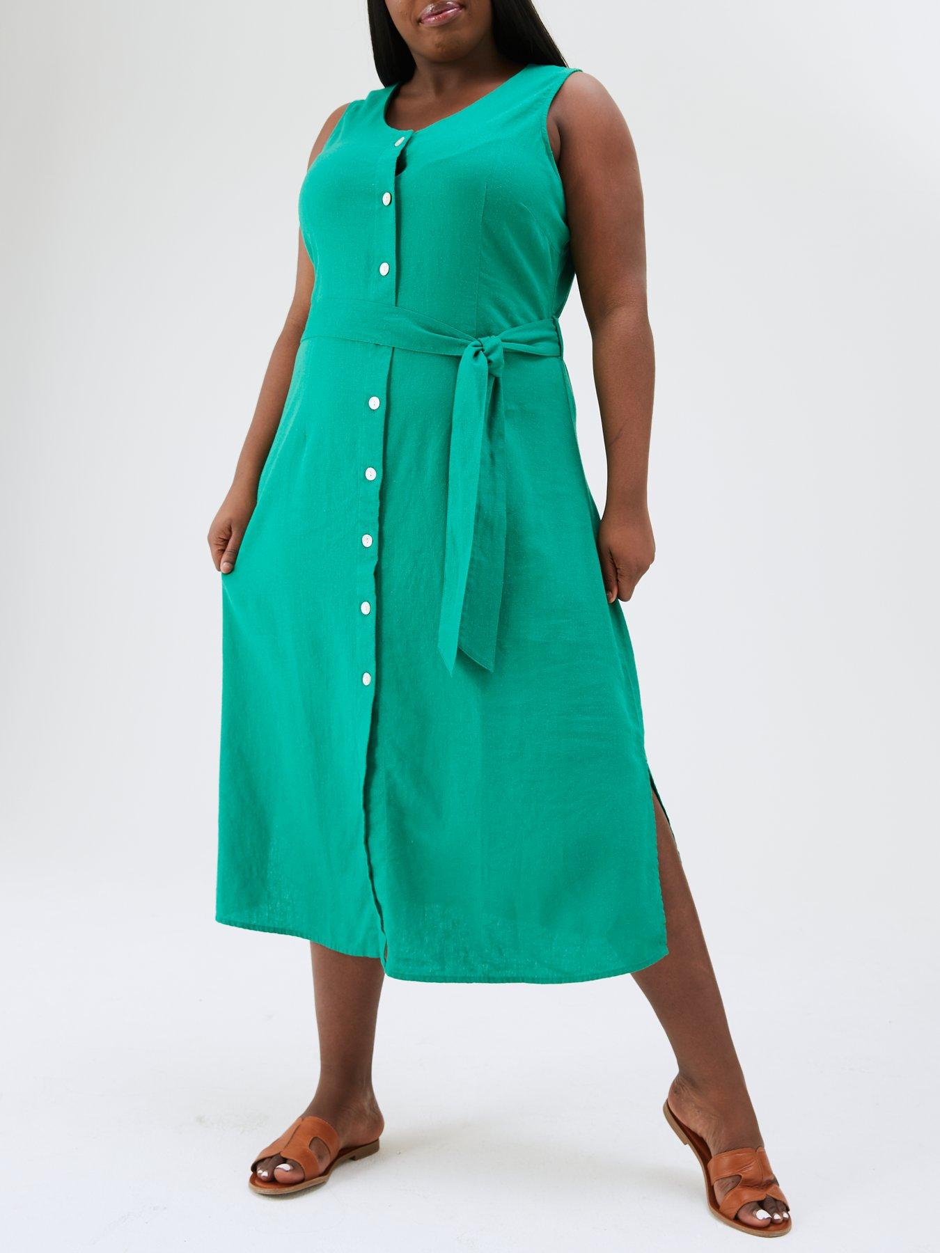 plus size green dress uk