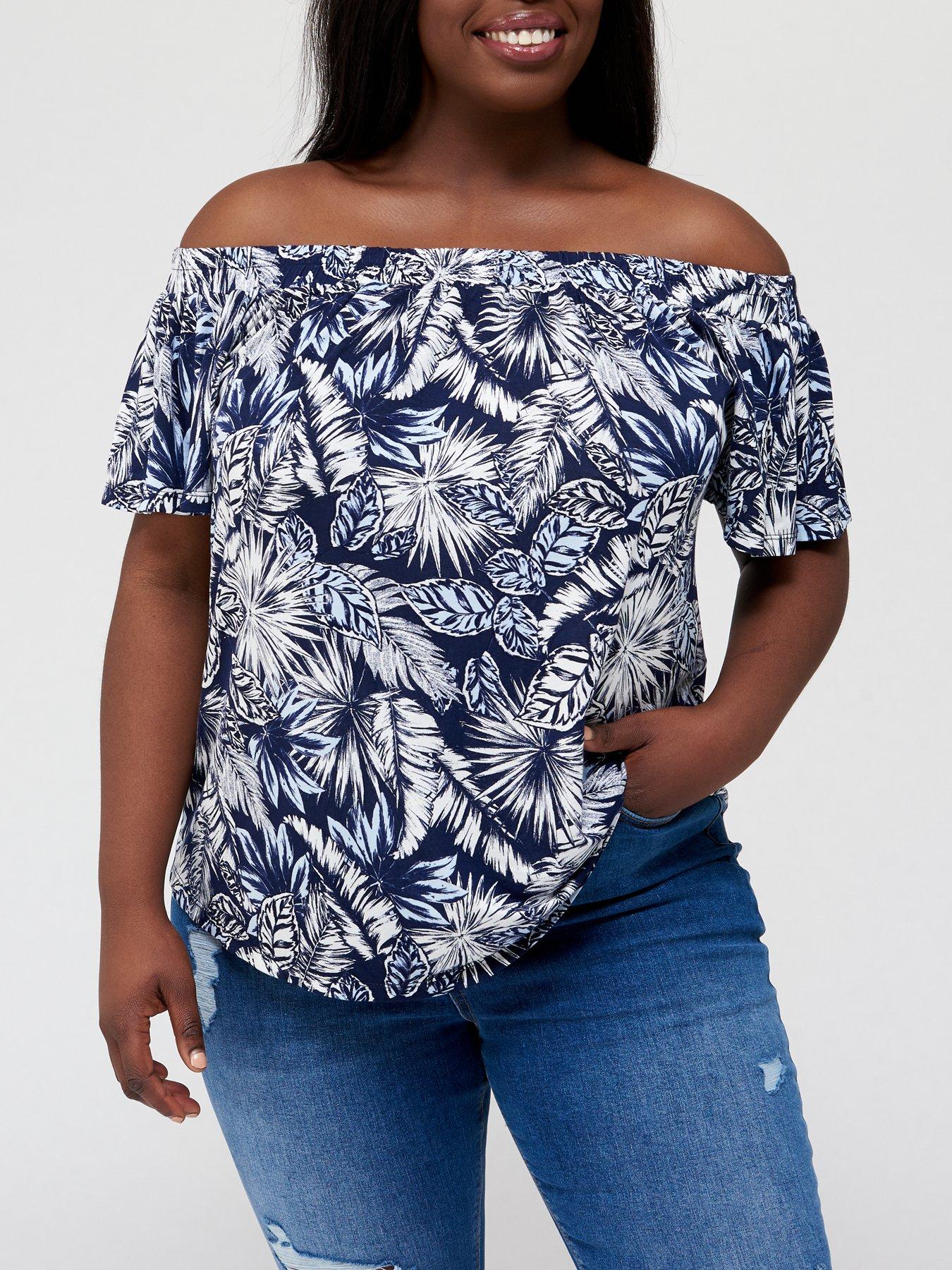 white bardot top size 18