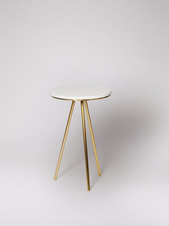 front image of swoon-pearl-side-table
