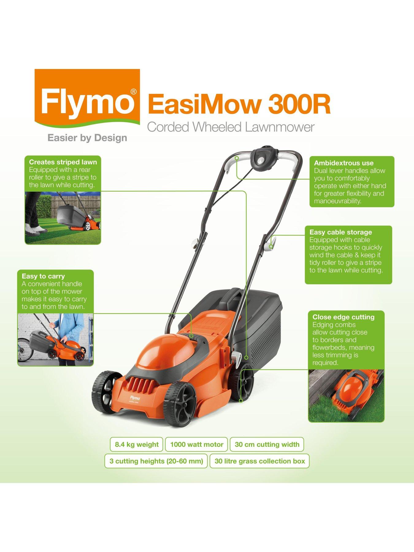 Flymo with rear discount roller