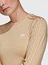  image of adidas-originals-relaxed-risque-cropped-long-sleeve-tee-beige