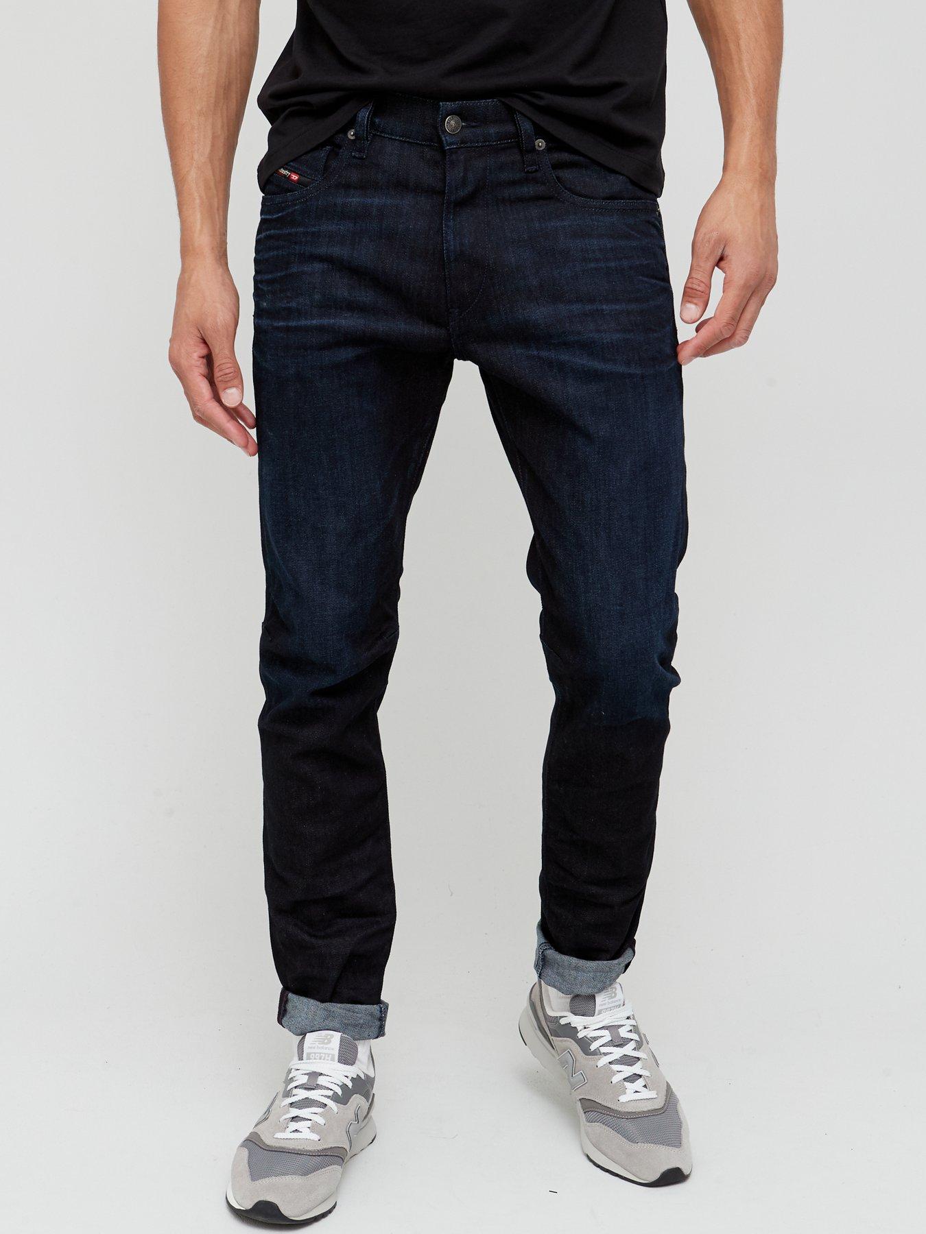 men's diesel black slim fit jeans