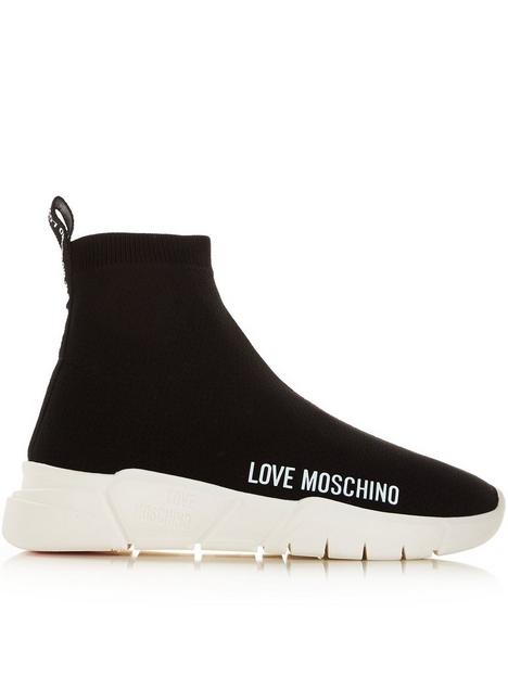love-moschino-logo-sock-trainers-black