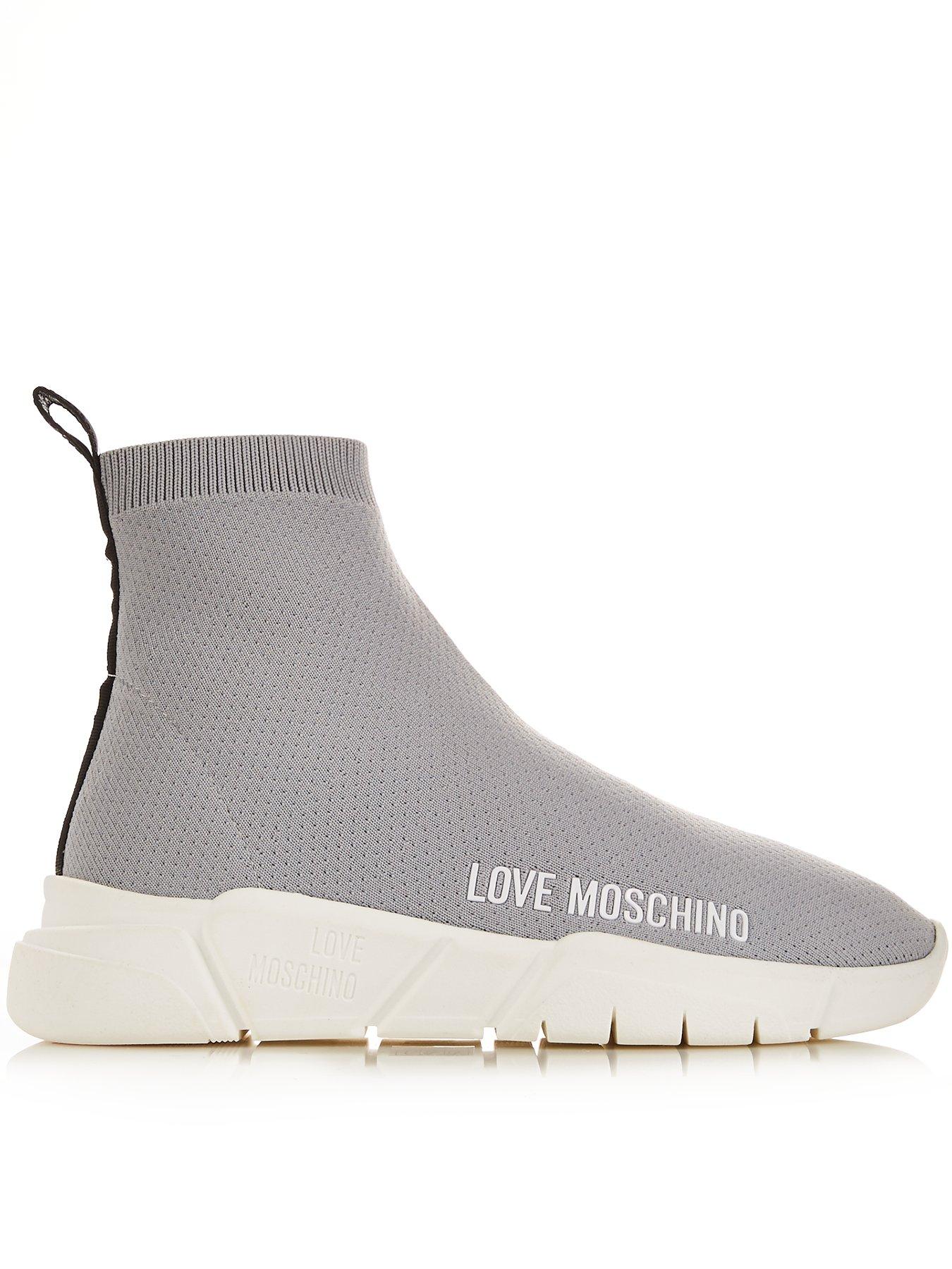 love moschino logo sock trainer