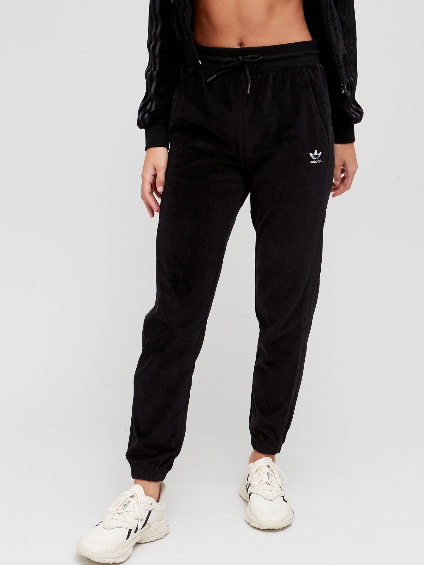 adidas velvet tracksuit black