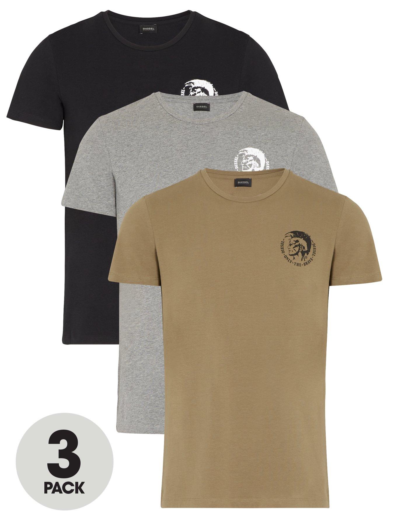 diesel randal 3 pack t shirt