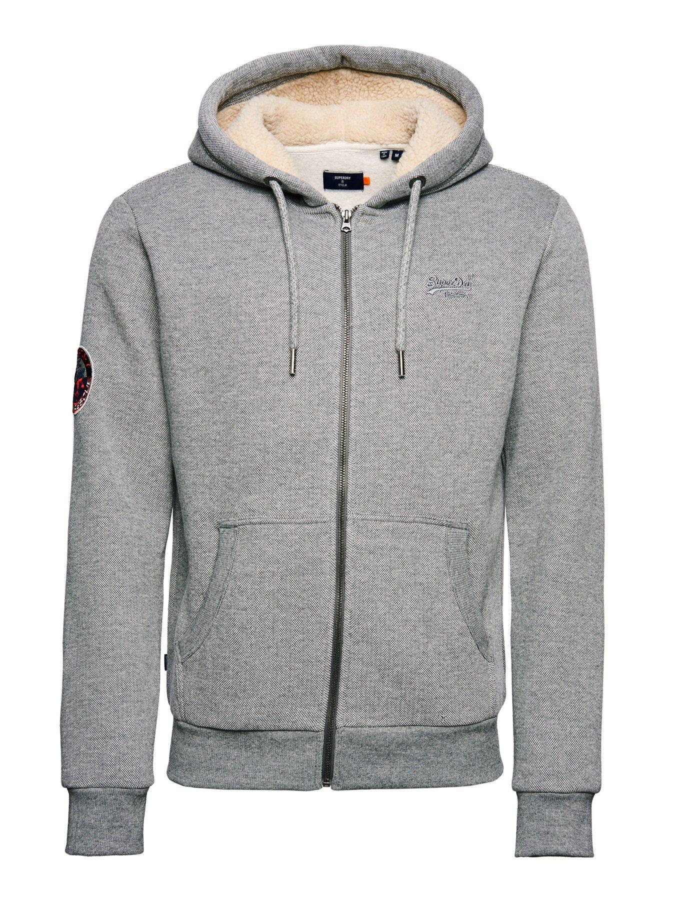 superdry orange label winter zip hoodie