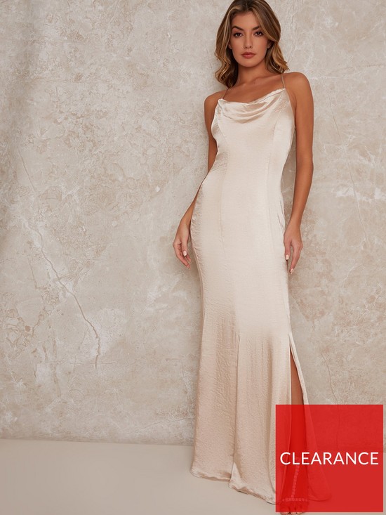 front image of chi-chi-london-trey-bridesmaidnbspdress-champagne