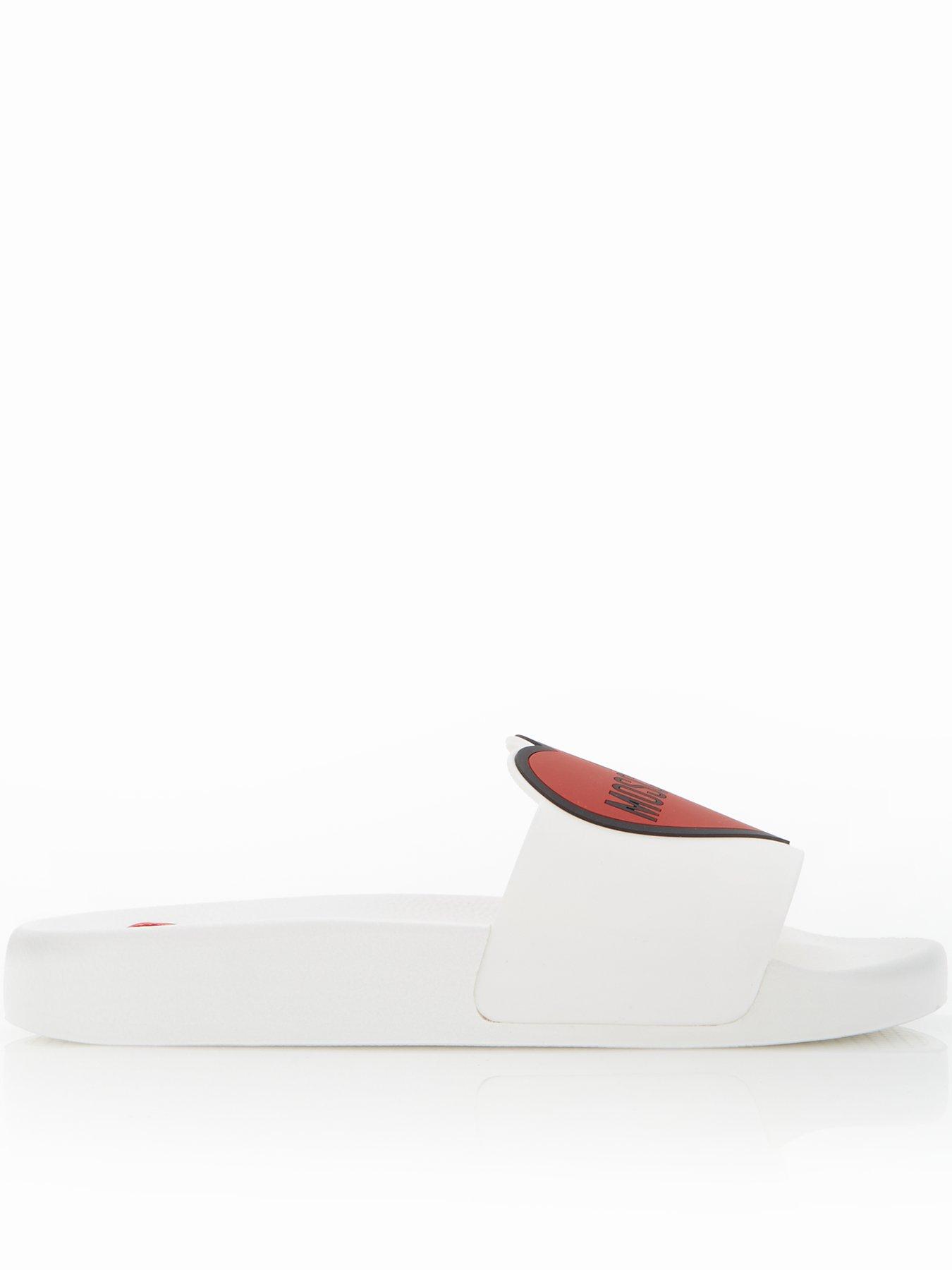 white moschino sliders