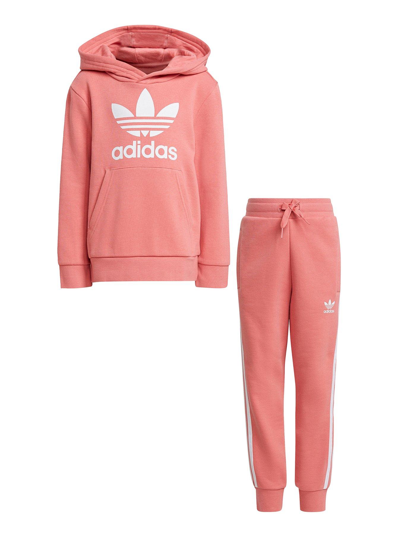 adidas originals trefoil hoodie pink