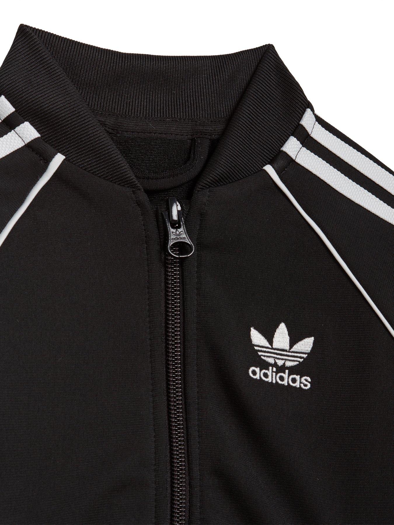 Mens black adidas superstar tracksuit best sale