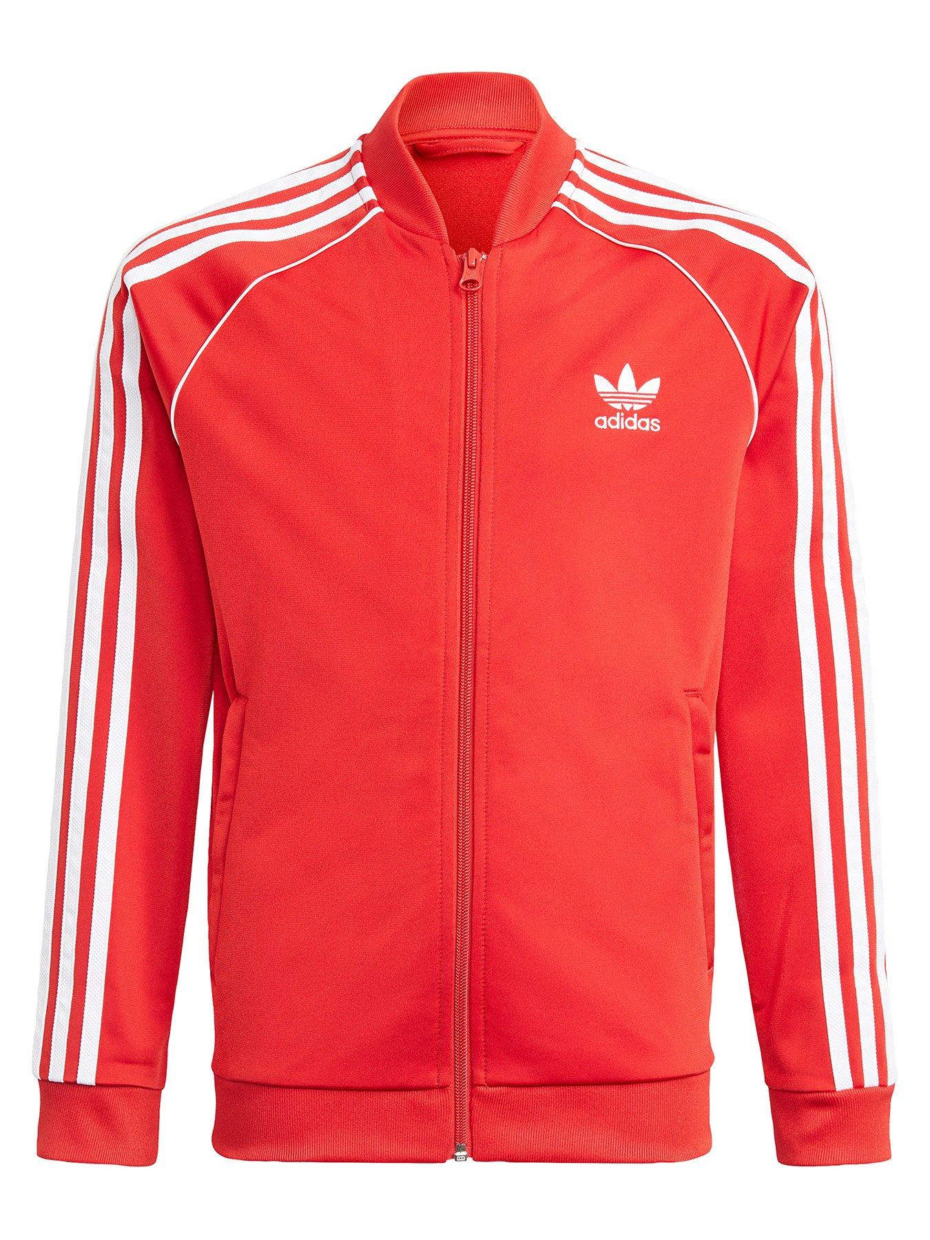 adidas originals superstar track top red