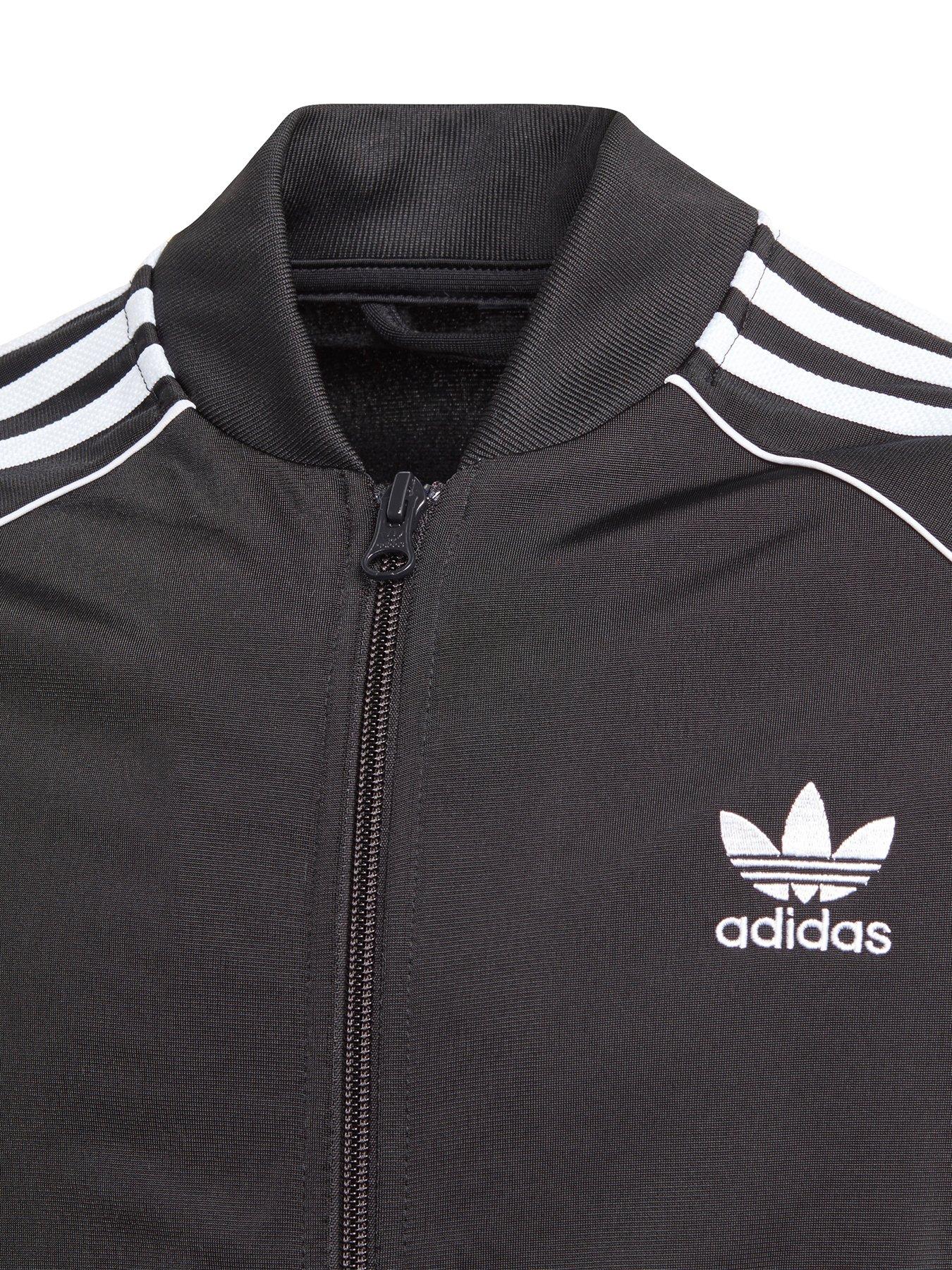 Adidas superstar best sale track top black