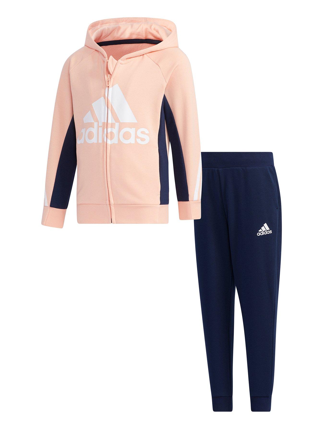 adidas Girls FT Tracksuit - Pink | very 