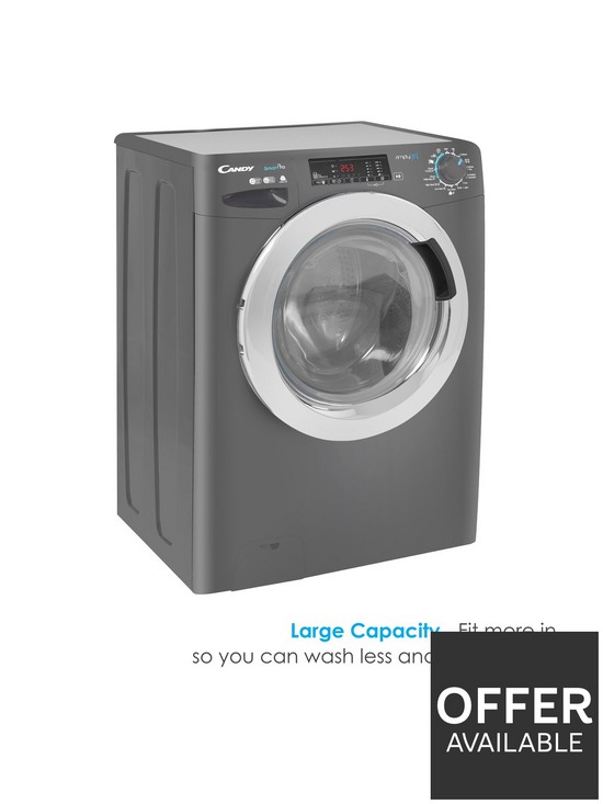 stillFront image of candy-smart-pro-csow2853twcge-8kg-wash-5k-dry-washer-dryer-with-1200-rpm-spinnbspwith-wifi-graphite