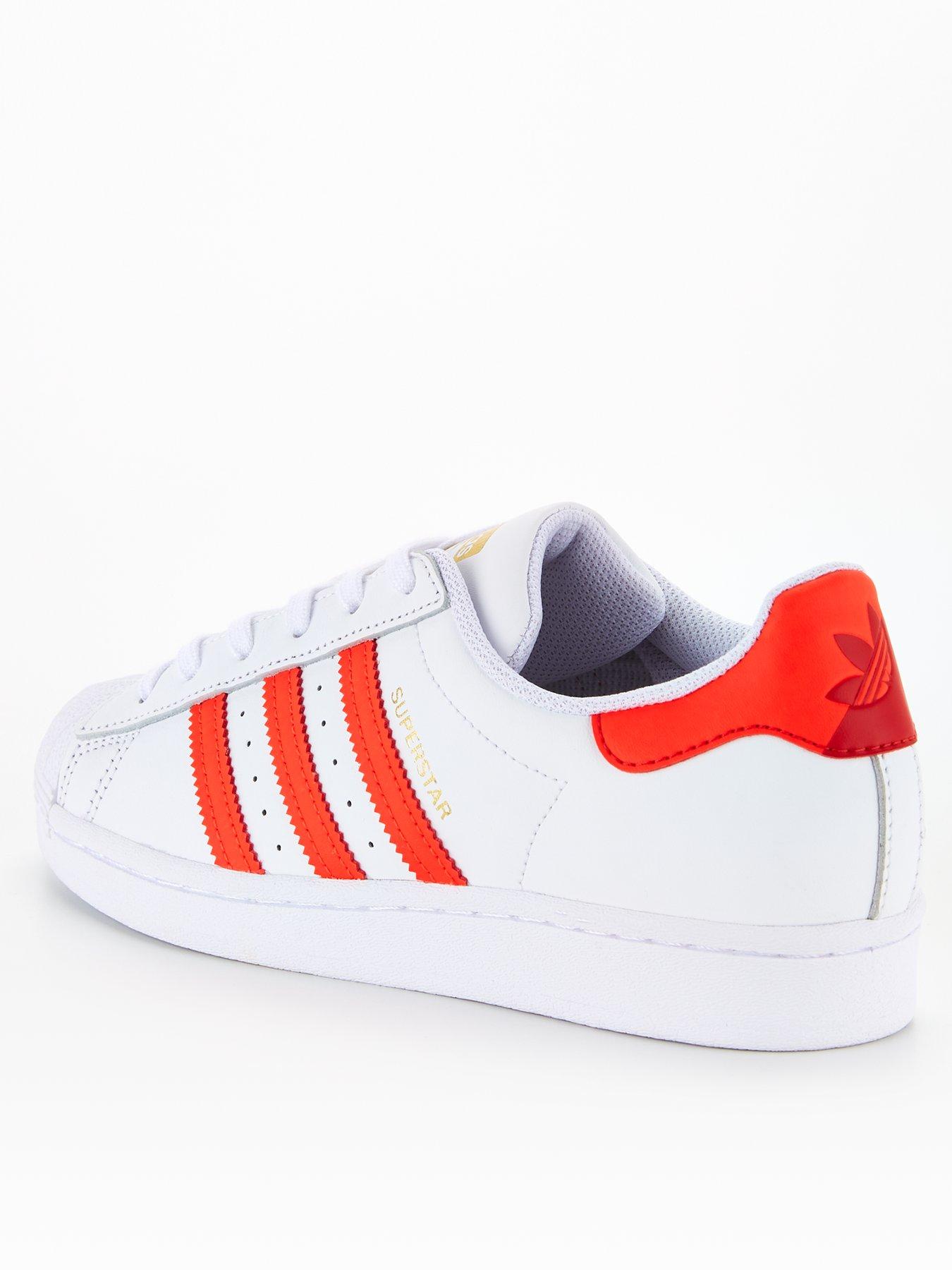 adidas superstar red white
