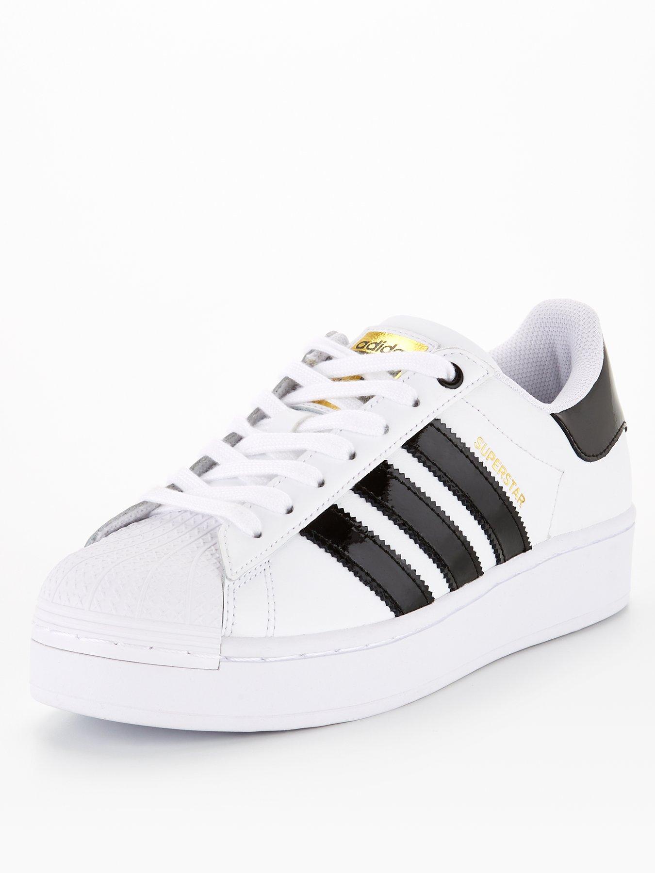 adidas superstar bold white black