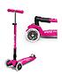  image of micro-scooter-maxi-micro-deluxe-foldable-led-scooter-pink