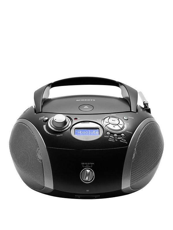 Untado Dios Conveniente Roberts Zoombox 3 DAB/DAB+/FM RDS Stereo Radio CD player with SD and USB |  very.co.uk