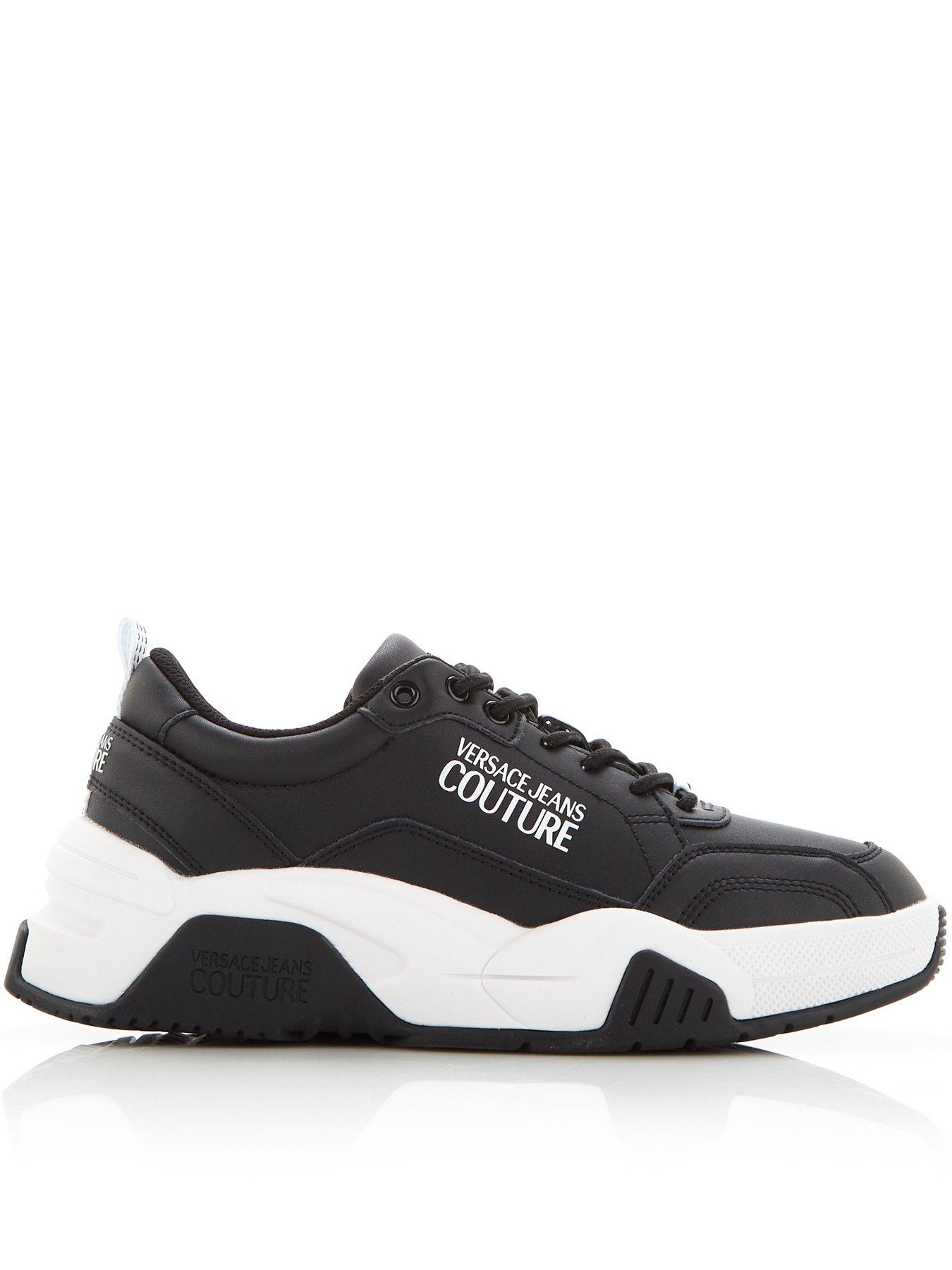 versace jeans logo trainers black