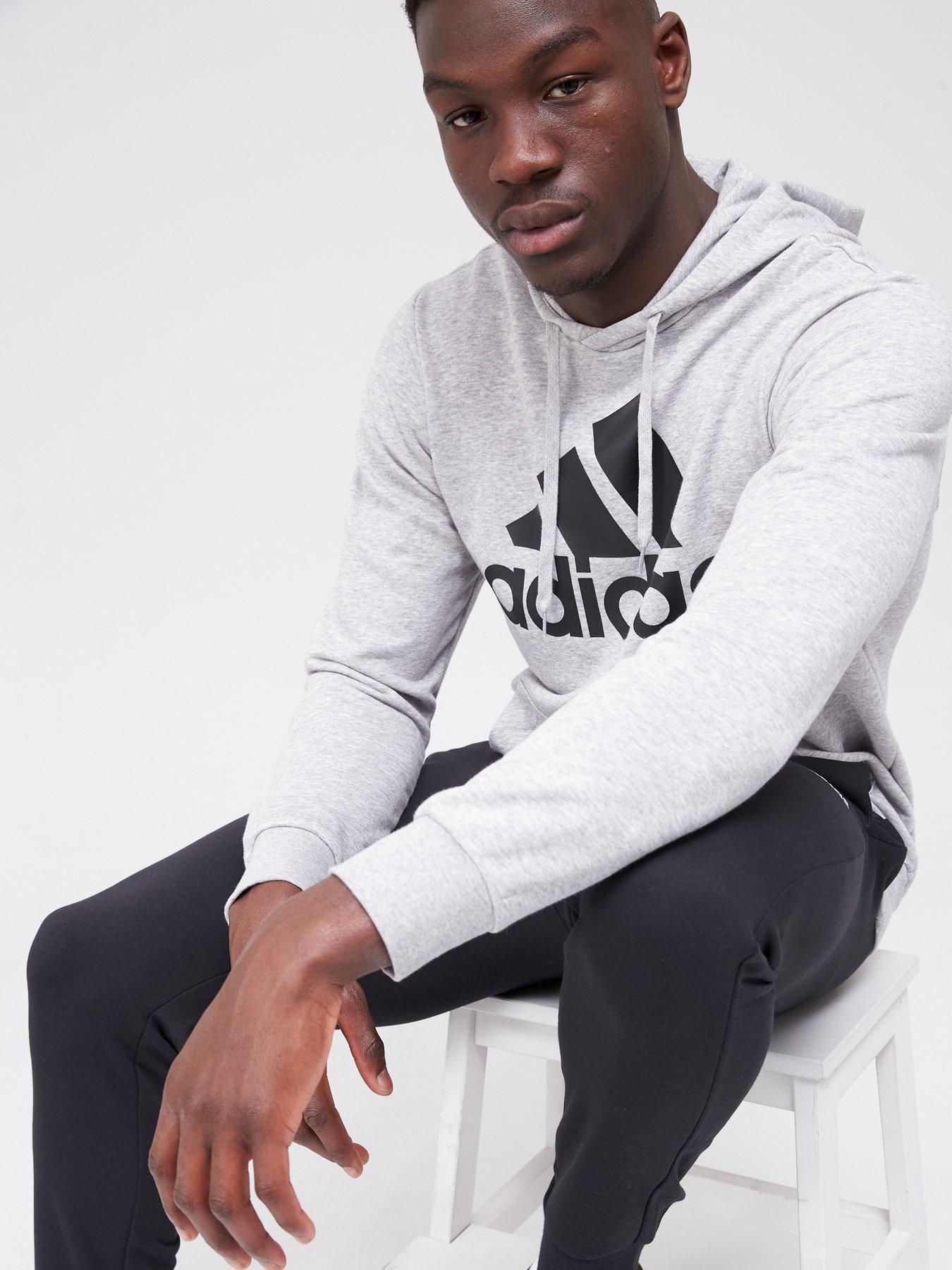adidas Hooded Tracksuit Medium Grey Heather Very