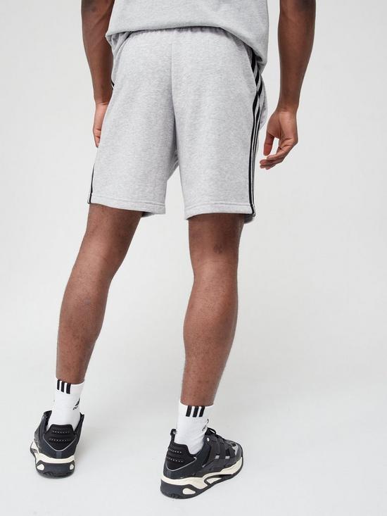 stillFront image of adidas-3-stripe-shorts-grey