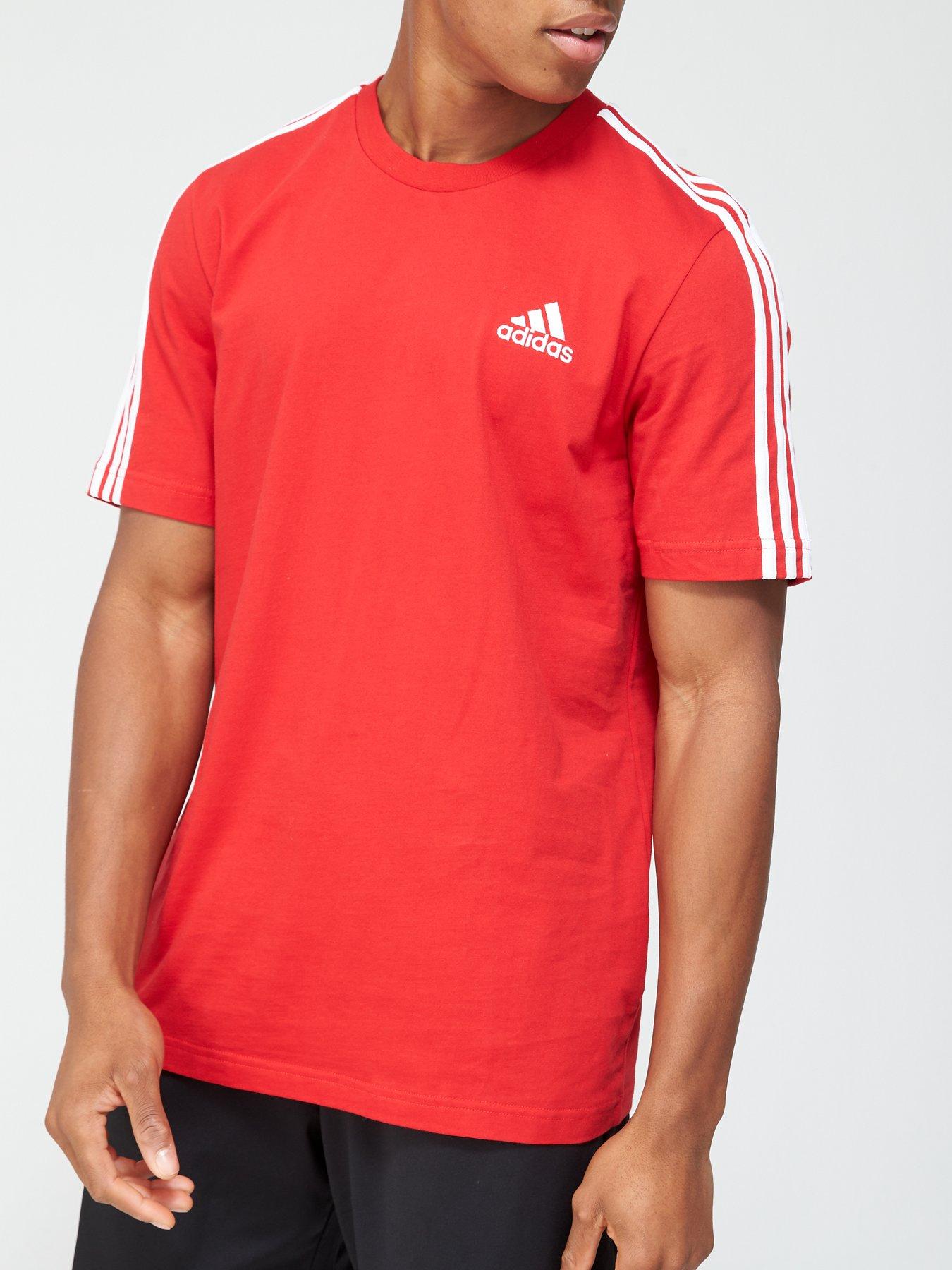 Adidas shoulder best sale stripe shirt