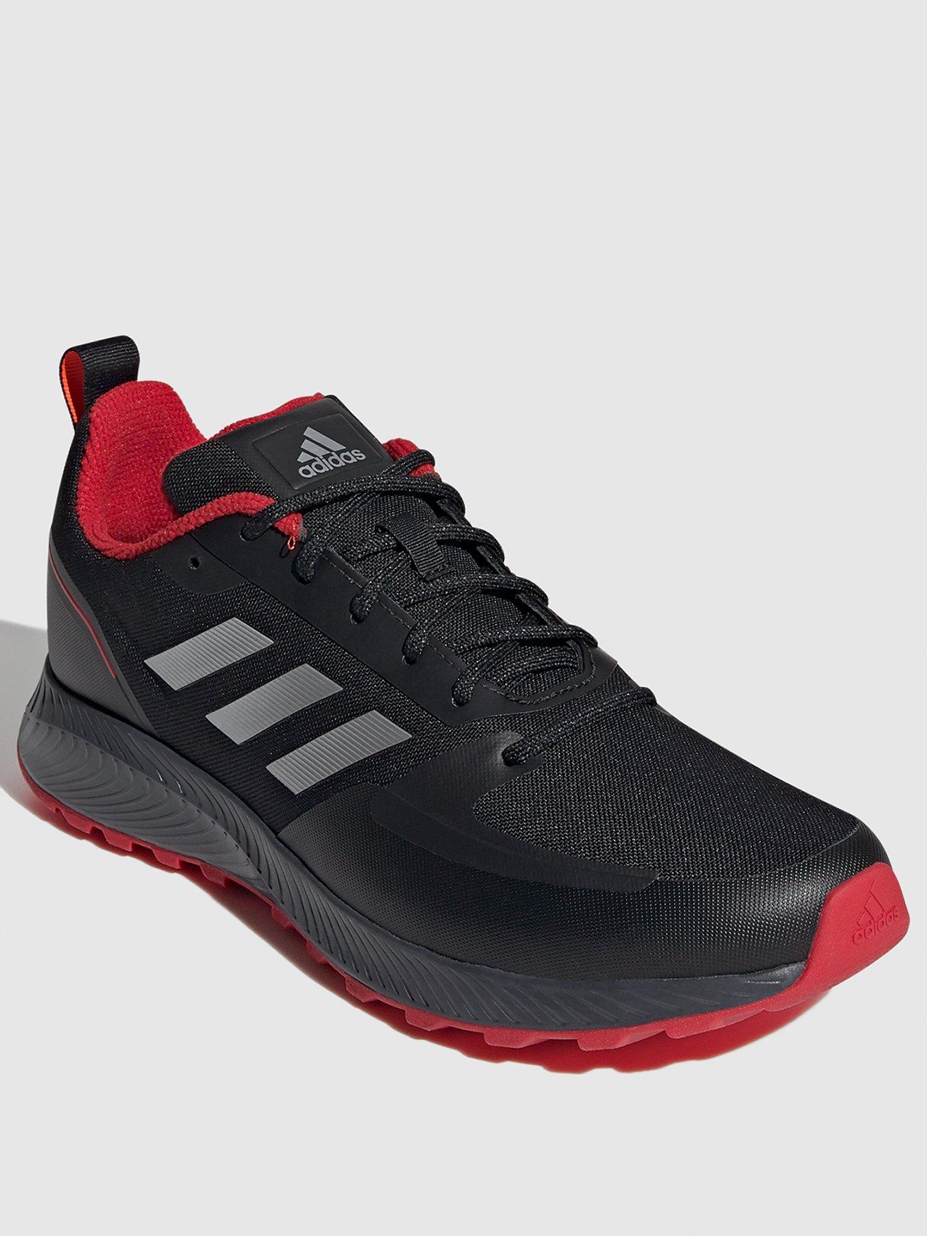 Adidas running shoes black and red online