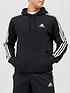  image of adidas-3-stripe-fleece-hoodie-black