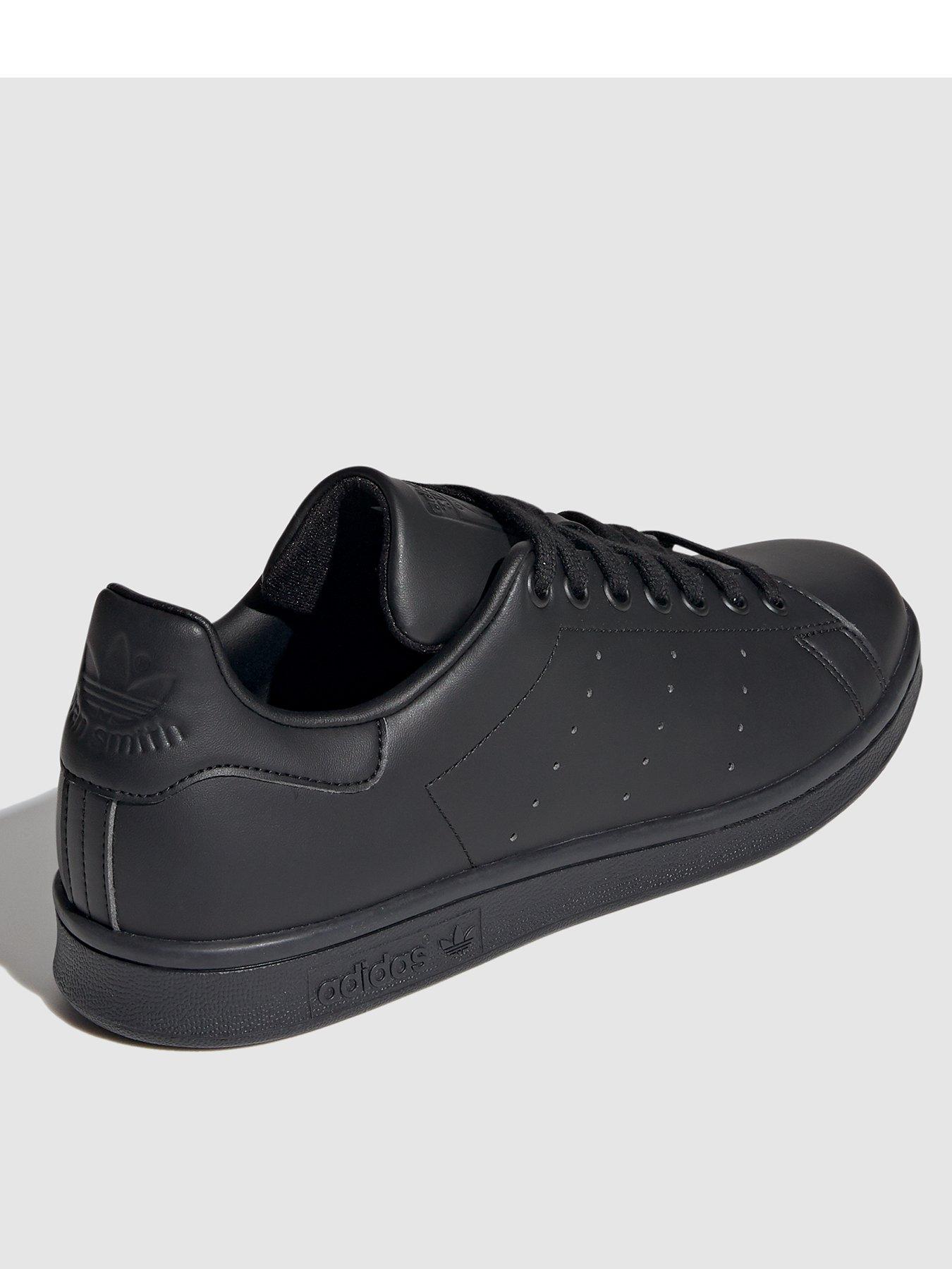 Adidas stan smith 2 outlet black leather mens trainers