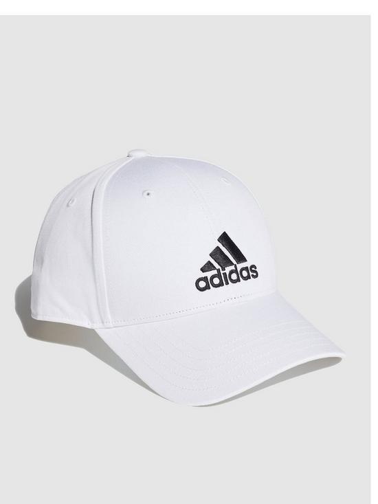 front image of adidas-baseball-cap-white