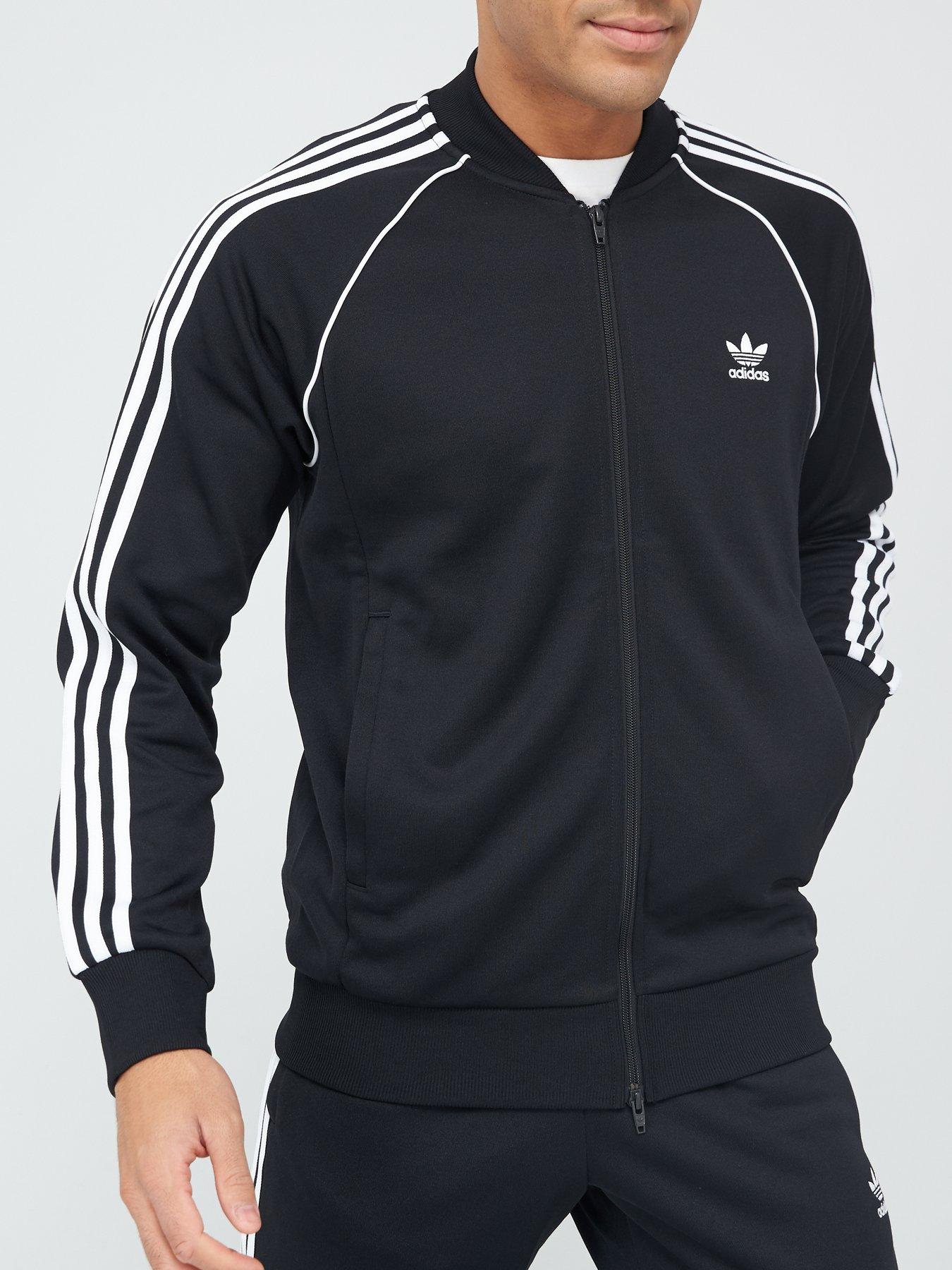 adidas Originals Superstar Track Top Black/White | very.co.uk