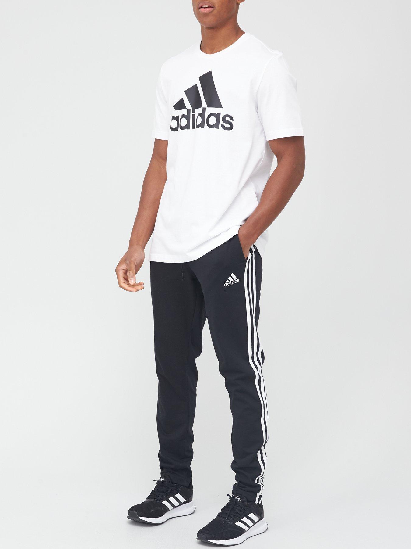 adidas 3-Stripe Track Pants - Black/White 