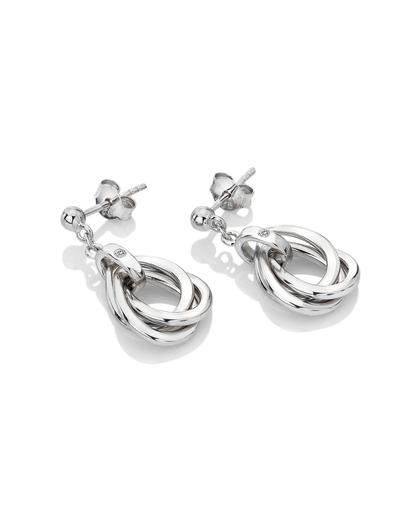 Image 3 of 4 of Hot Diamonds Trio Teardrop Earrings