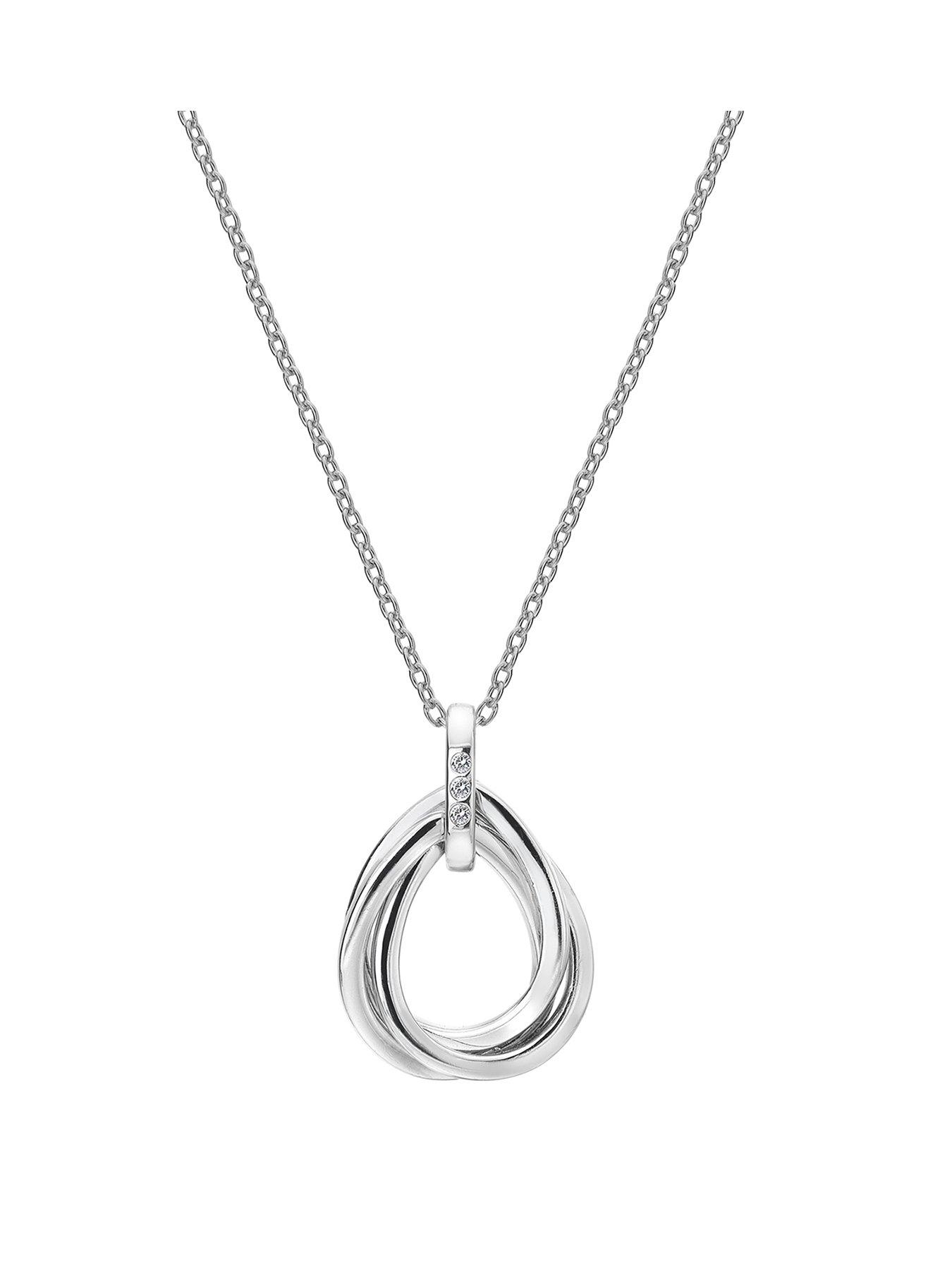 Product photograph of Hot Diamonds Trio Teardrop Pendant from very.co.uk